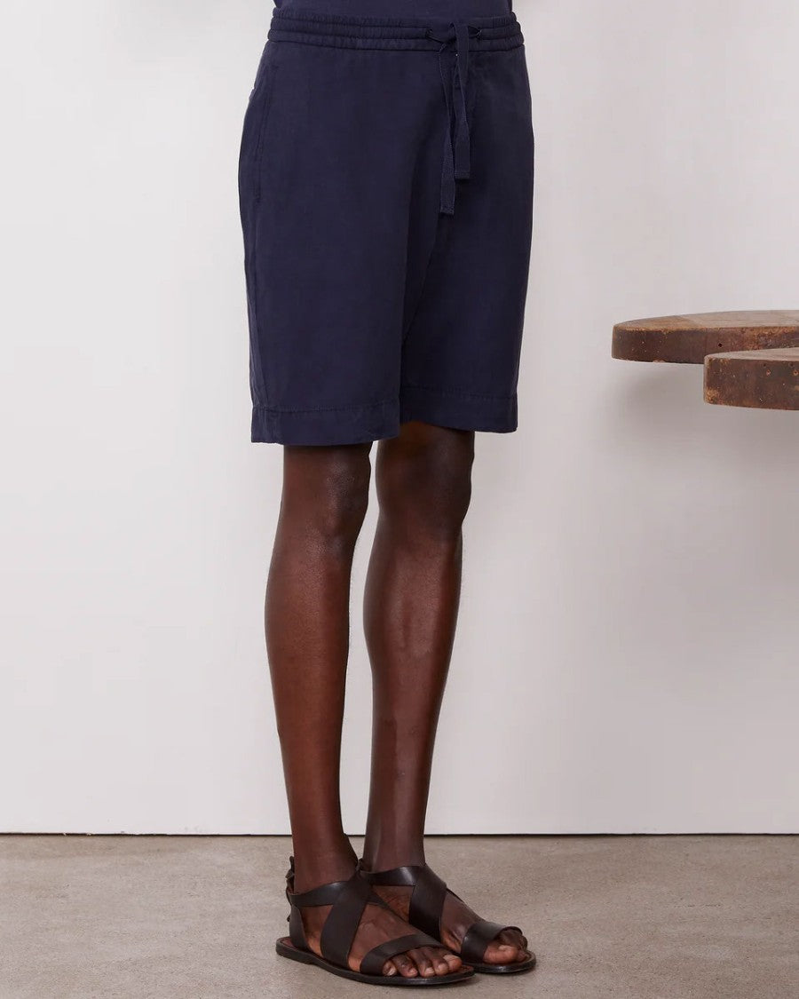 Officine Generale Adjustable Grosgrain Drawstring Blue Shorts