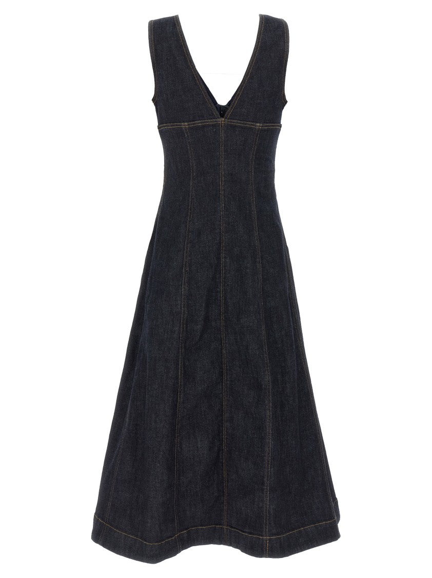 Self-Portrait Indigo Denim Midi' Dress