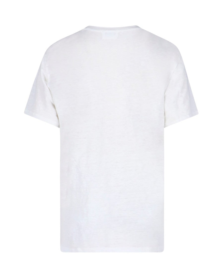 Isabel Marant Étoile Sustainable Linen T-Shirt With Metallic Logo