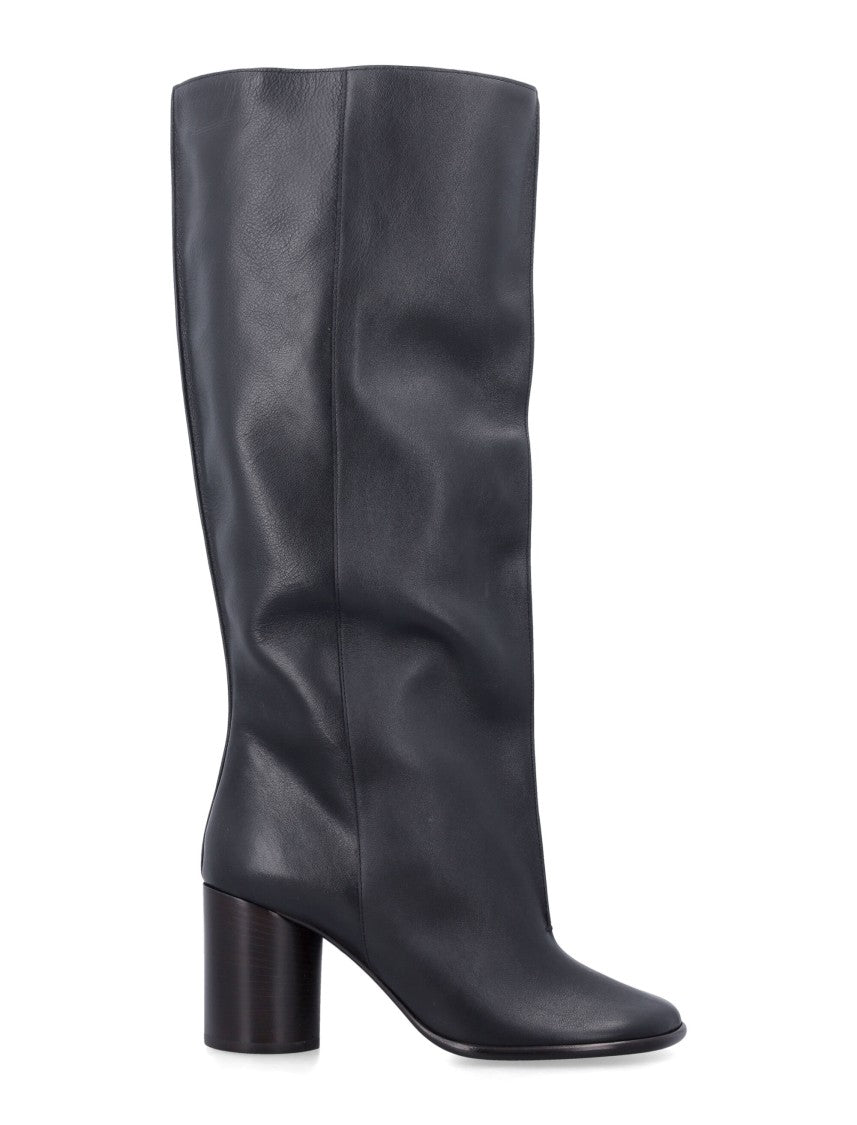 Lemaire Black Calf Leather Sculptural Boots