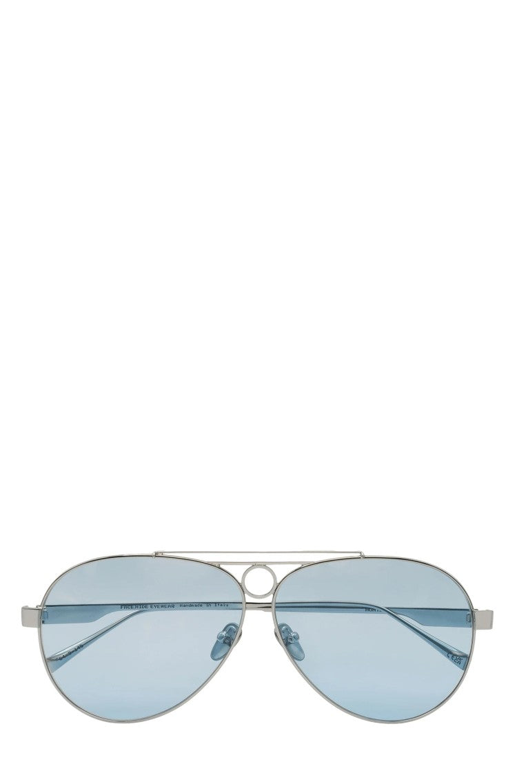 Face.Hide Hunter Photochromic Thin Silver Frame Blue Lens Sunglasses