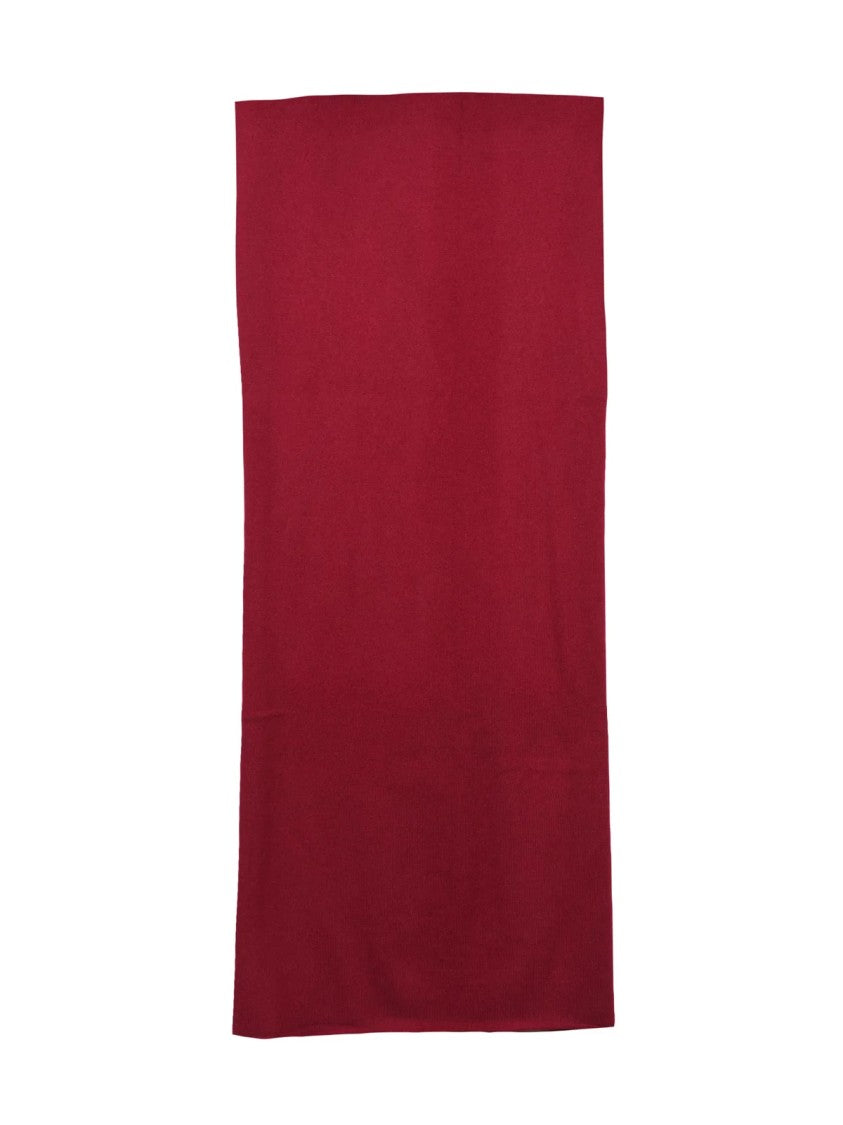 Alpha Studio Red Rectangular Wool-Cashmere Stole