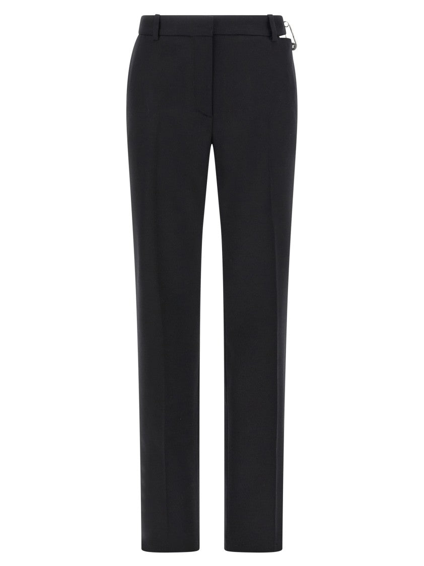 Versace Cut-Out Stretch Wool Pants