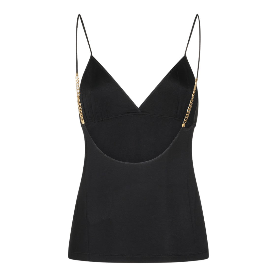 Saint Laurent Gold Chain Deep V-Neck Tank Top