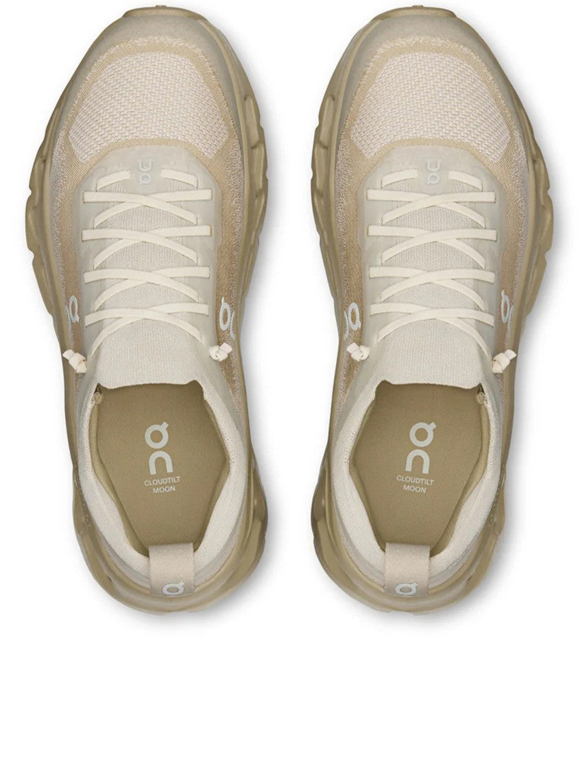 On Beige Cloudtilt Mo Breathable Mesh Running Sneakers