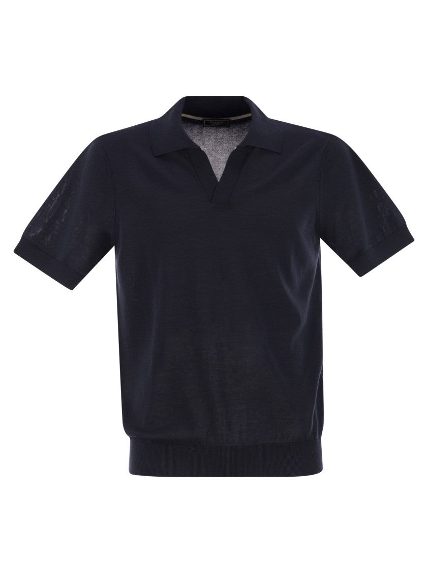 Peserico Polo Shirt In Pure Cotton Yarn