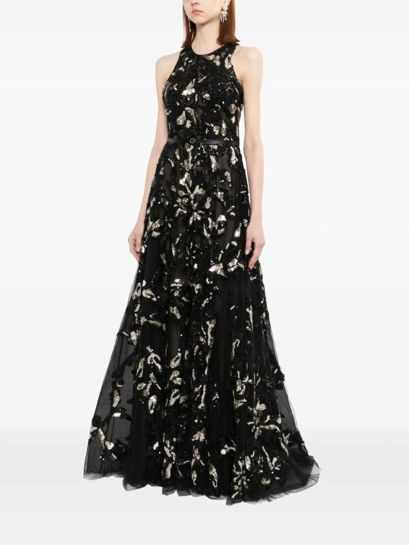Saiid Kobeisy Embroidered Tulle Long Dress