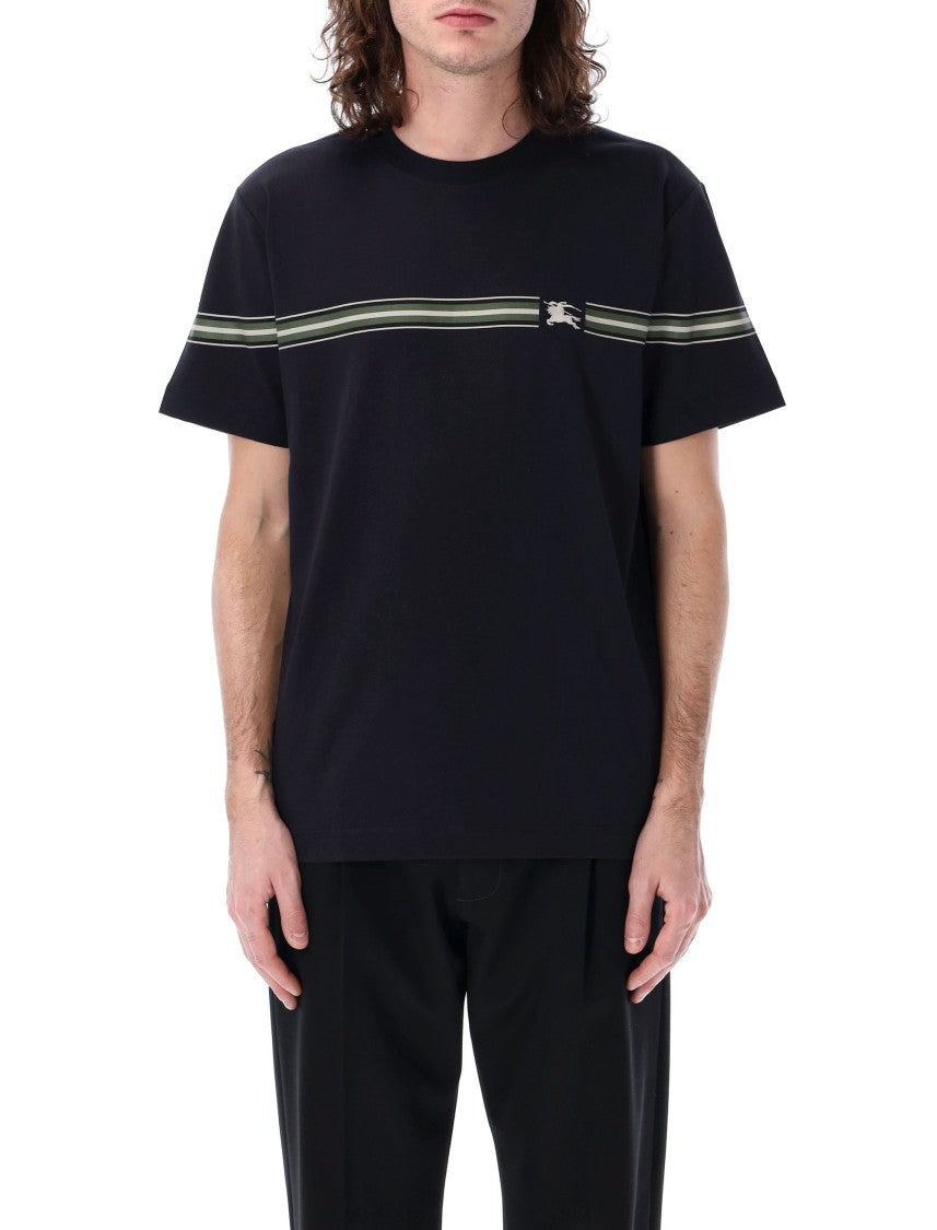 Burberry Short-Sleeved T-Shirt With Horizontal Stripe Detail