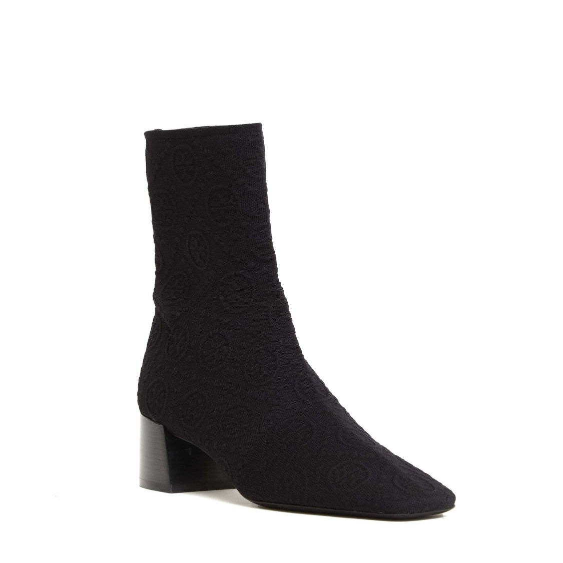 Tory Burch Textured Jacquard Ankle Boots With Nappa Finish