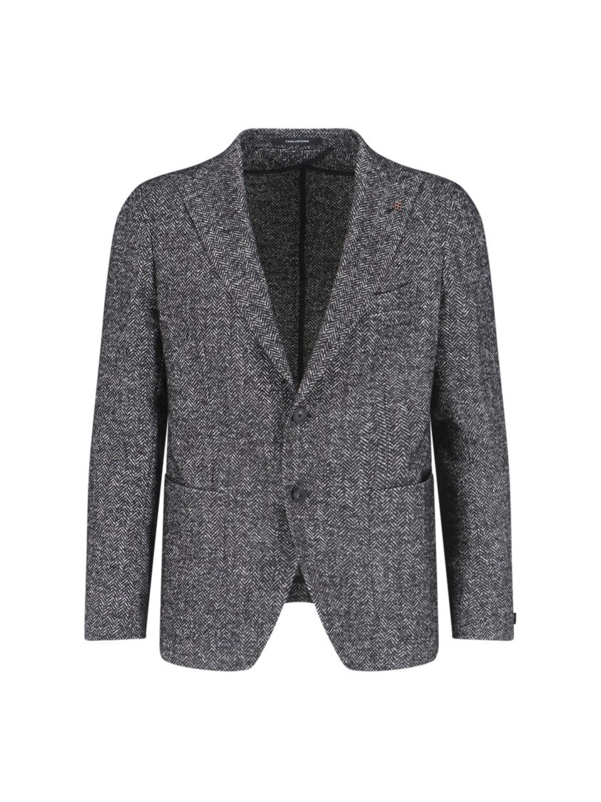 Tagliatore Houndstooth Single-Breasted Blazer