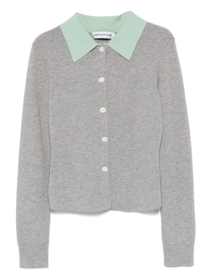 Self-Portrait Tailored Merino Wool Cardigan