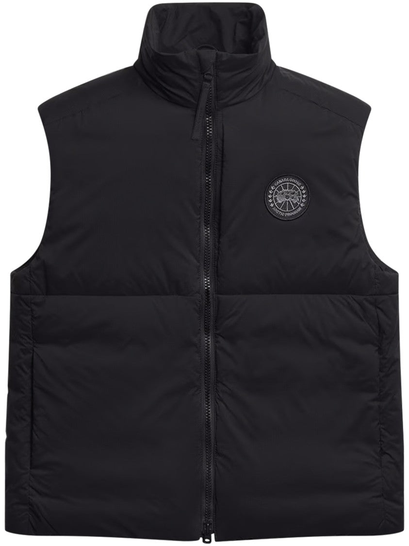 Canada Goose Padded Black Vest With High Collar
