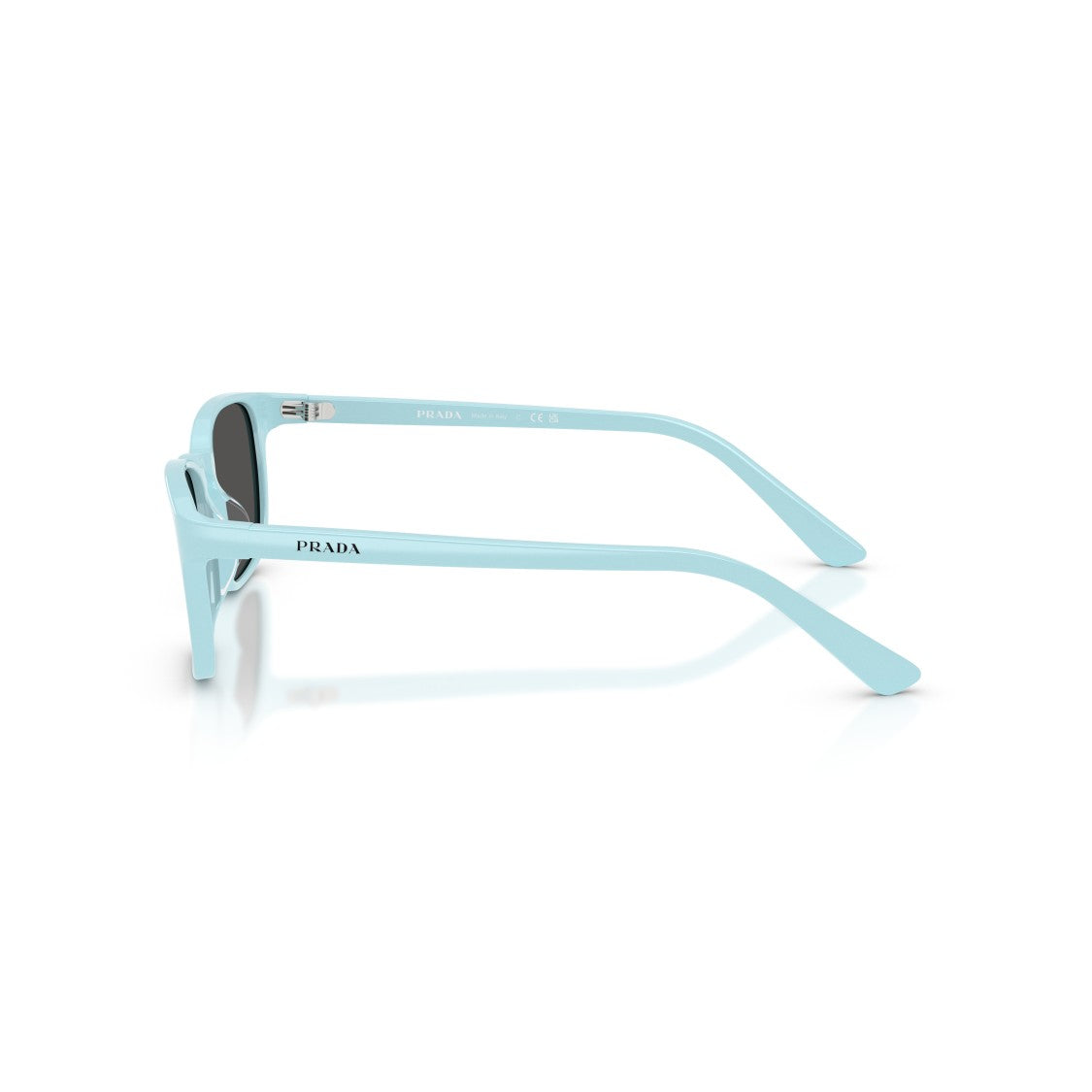 Prada 0Pr D13su Pastel Blue Rectangular Acetate Sunglasses