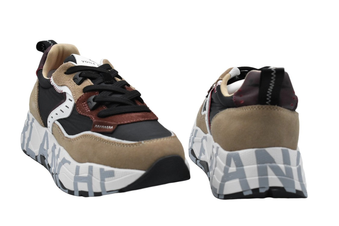 Voile Blanche Timber Brown Low Shoes With Lace-Up Design