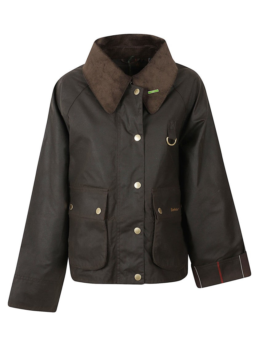 Barbour Modern Spey Cropped Waxed Cotton Jacket