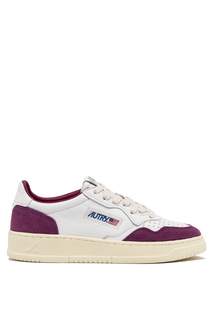 Autry Medalist Goat Leather & Suede Fuchsia Sneakers