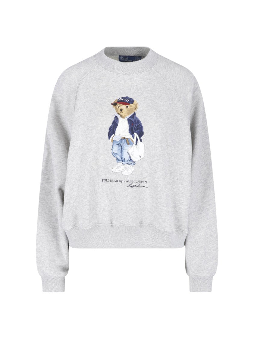 Polo Ralph Lauren Grey Polo Bear Crewneck Sweatshirt