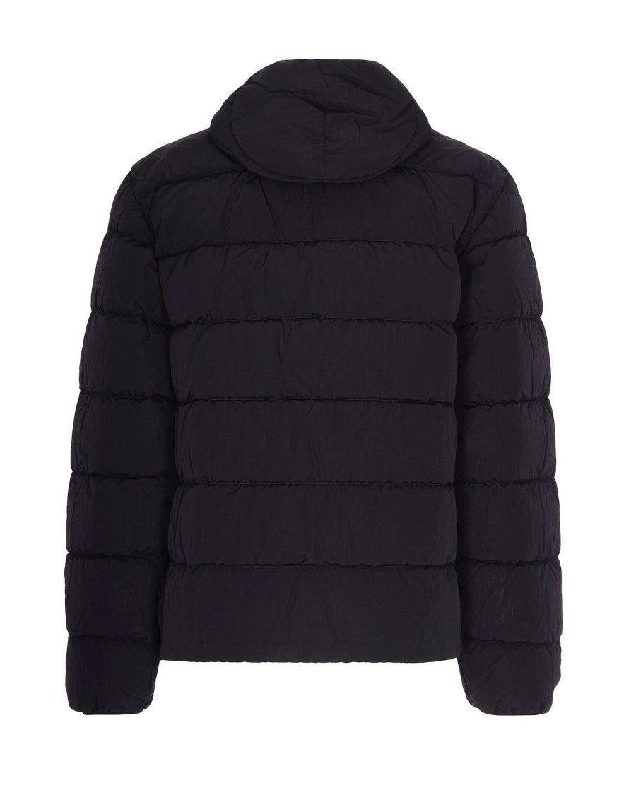 C.P. Company Padded Chrome-R Black Jacket With Concealed Zipper