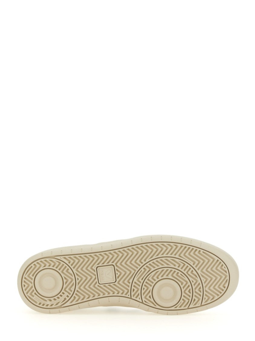 Veja White V-90 Suede Overlay Sneakers