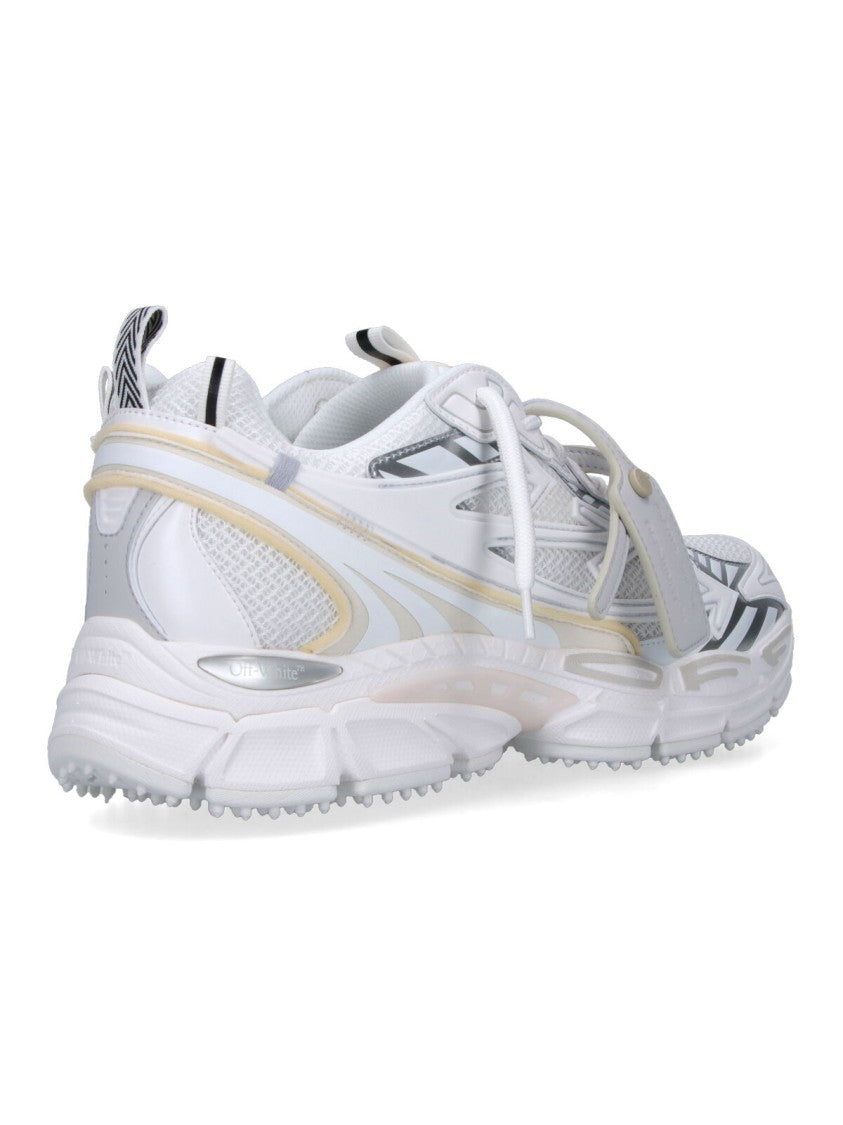 Off-White Futuristic White Sneakers With Textured Sole