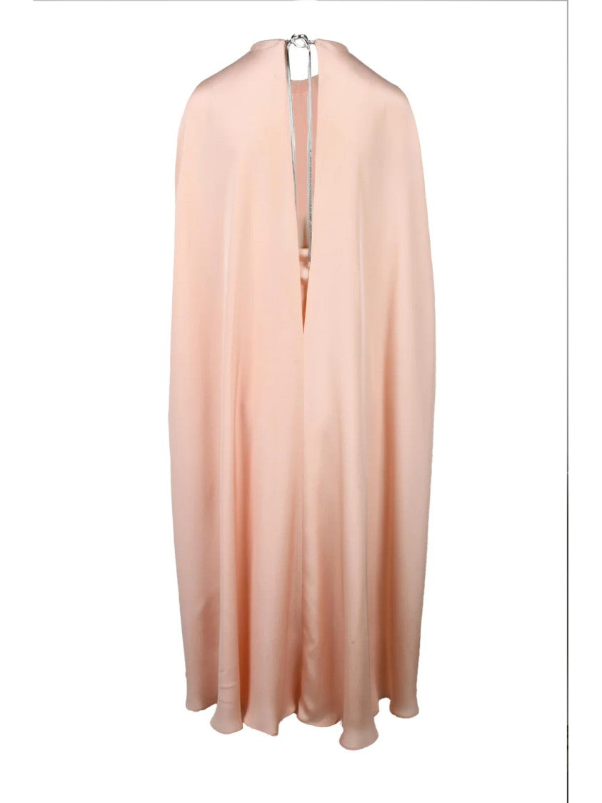 Max Mara Long Dress Silk Pink