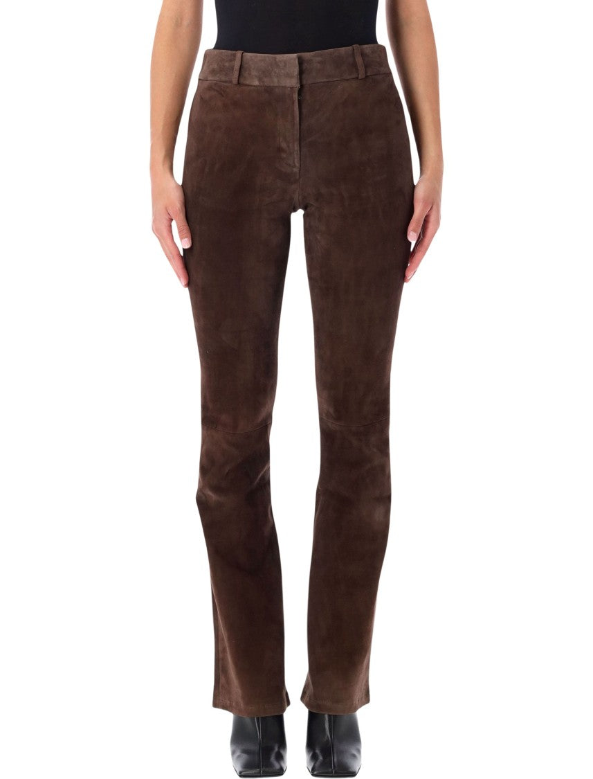 Arma Lucia Tailored Flared Suede-Like Pants