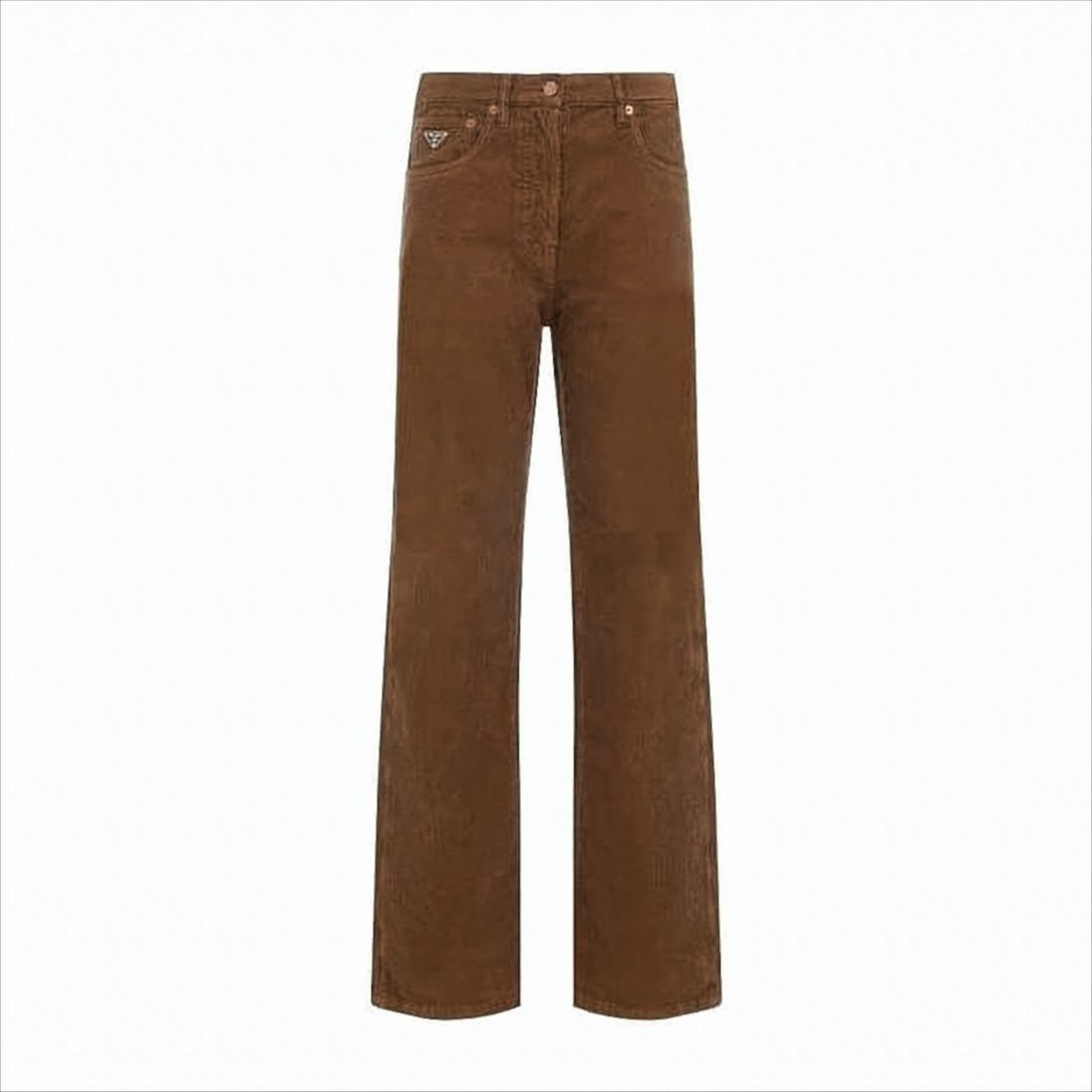 Prada Brown High-Waisted Straight Pants