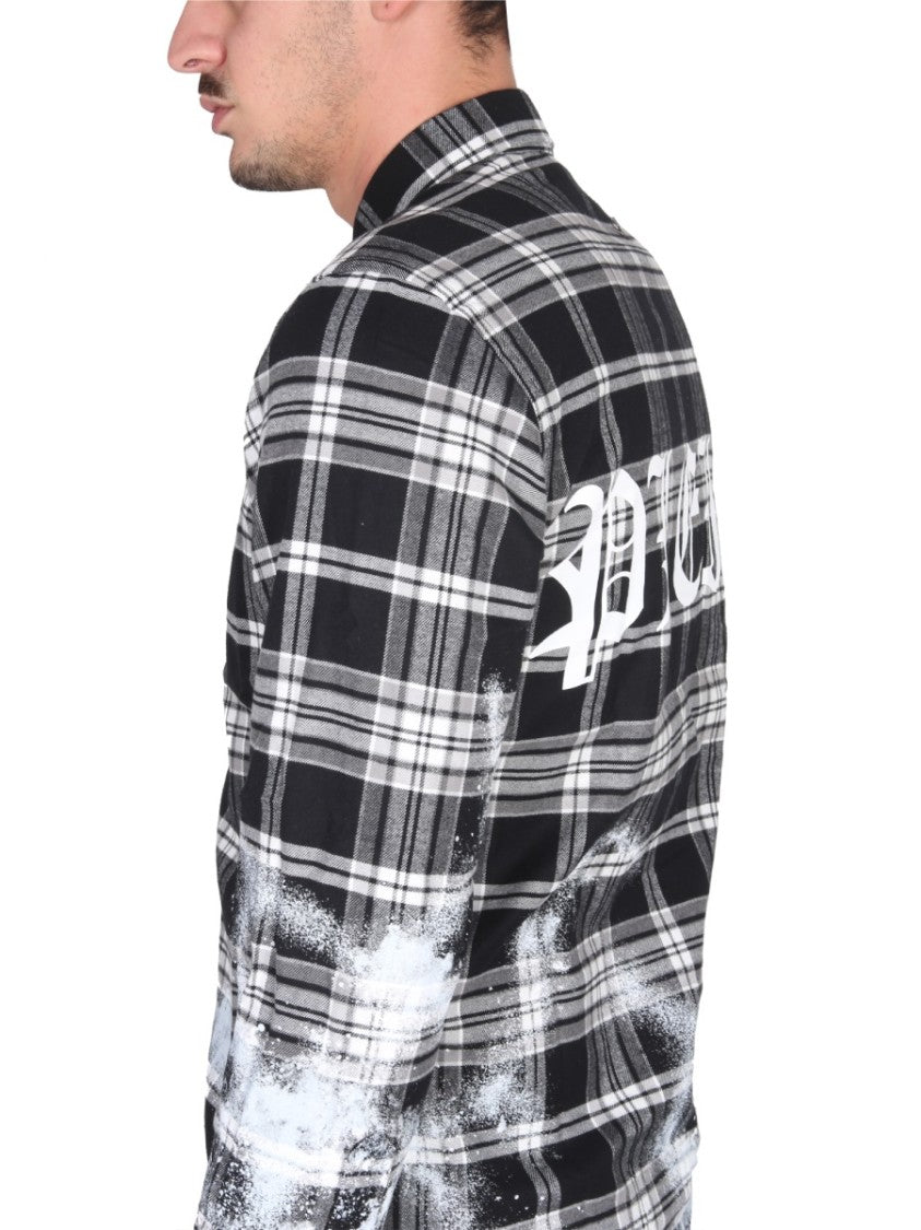 Philipp Plein Tartan Pattern Shirt