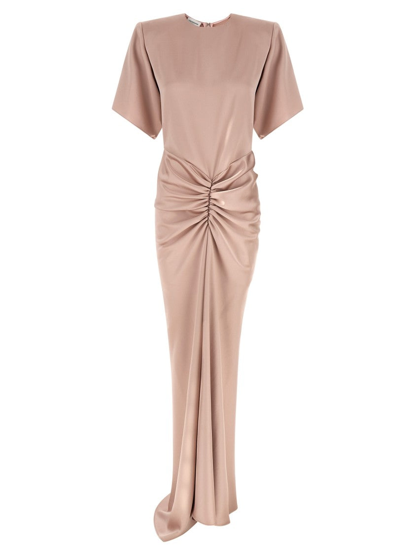 The Andamane 'Iris' Flowing Satin Maxi Dress