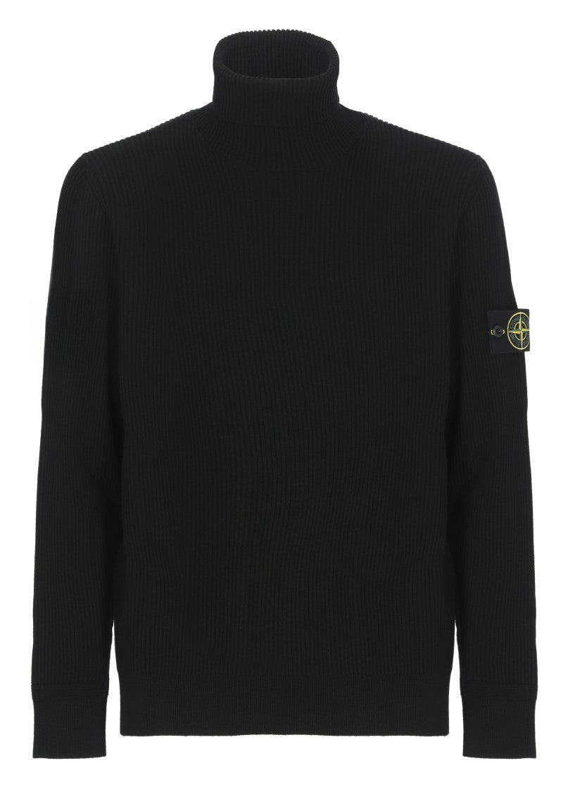 Stone Island High Neck Wool Sweater