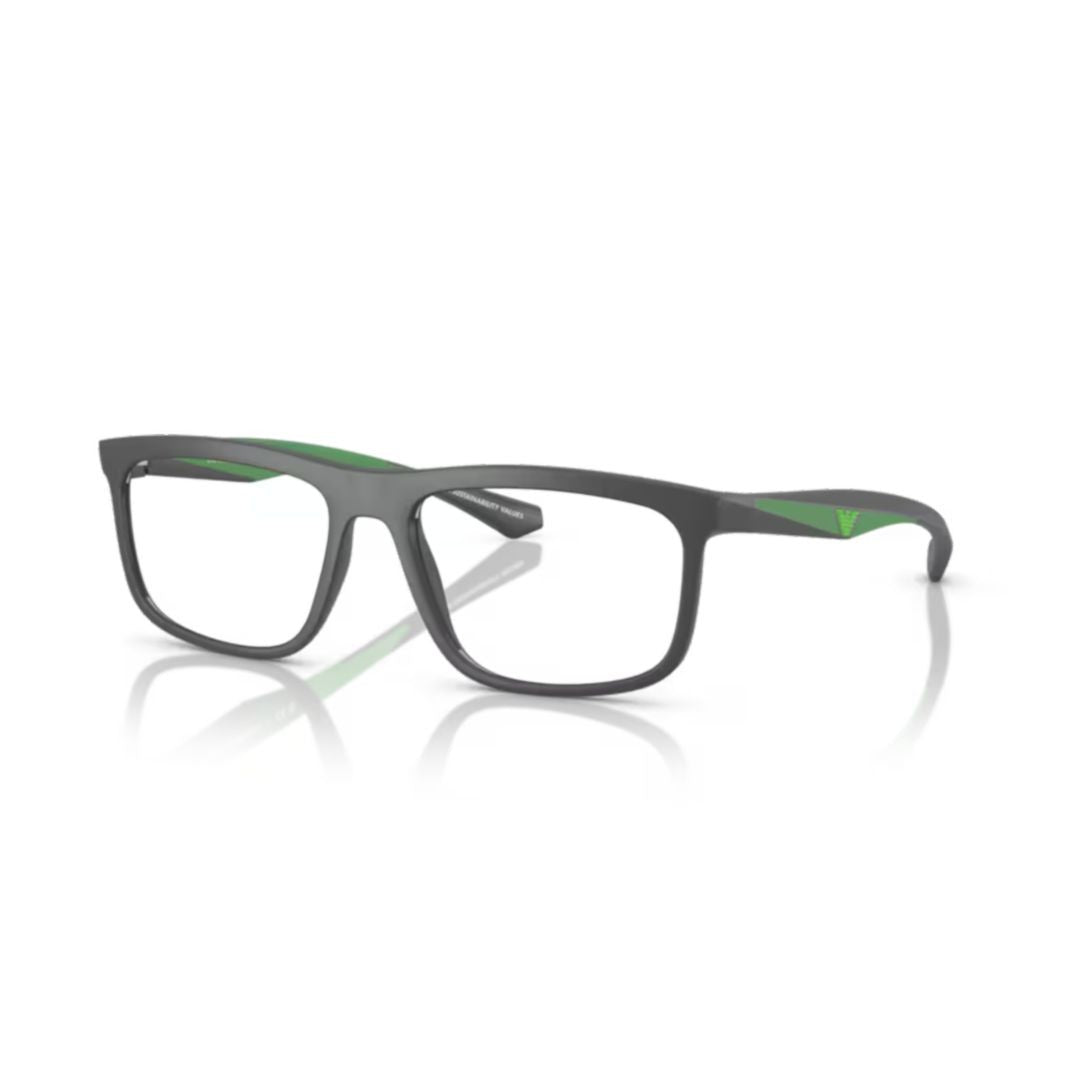 Emporio Armani 0Ea3246 Rectangular Eyeglass Frames With Matte Black Finish