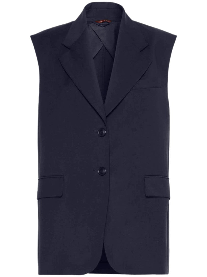 Max Mara Tailored Sleeveless Wide Lapels Dual Button Vest