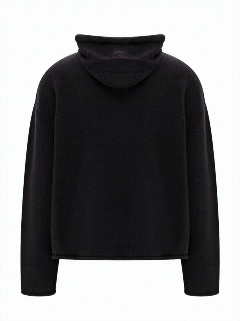 Mm6 By Maison Margiela Textured Front Relaxed Fit Hooded Sweatshirt