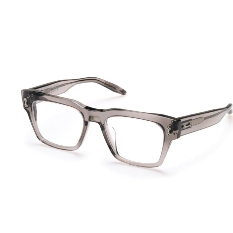 Akoni Columba Translucent Grey Rectangular Eyeglasses With Thick Temples