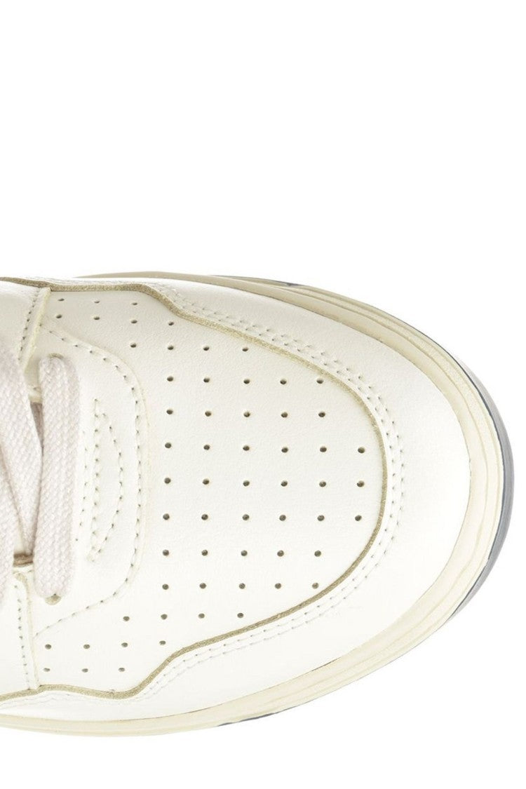 Autry Med-Way Mid Sneakers  In Pelle Blu, Marsh