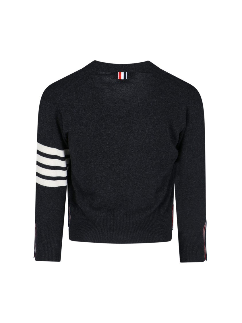 Thom Browne Loopback 4-Bar Cardigan – Black