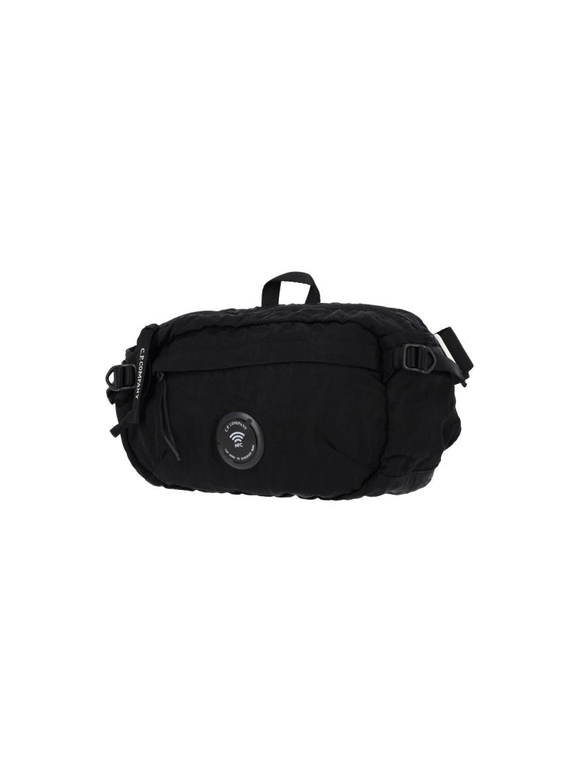 C.P. Company Black Nylon B Lens Belt Bag