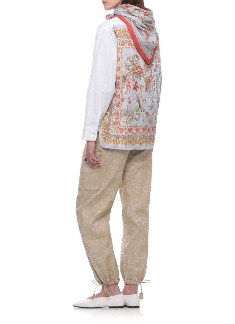 Etro White Paisley Cotton-Blend Shirt