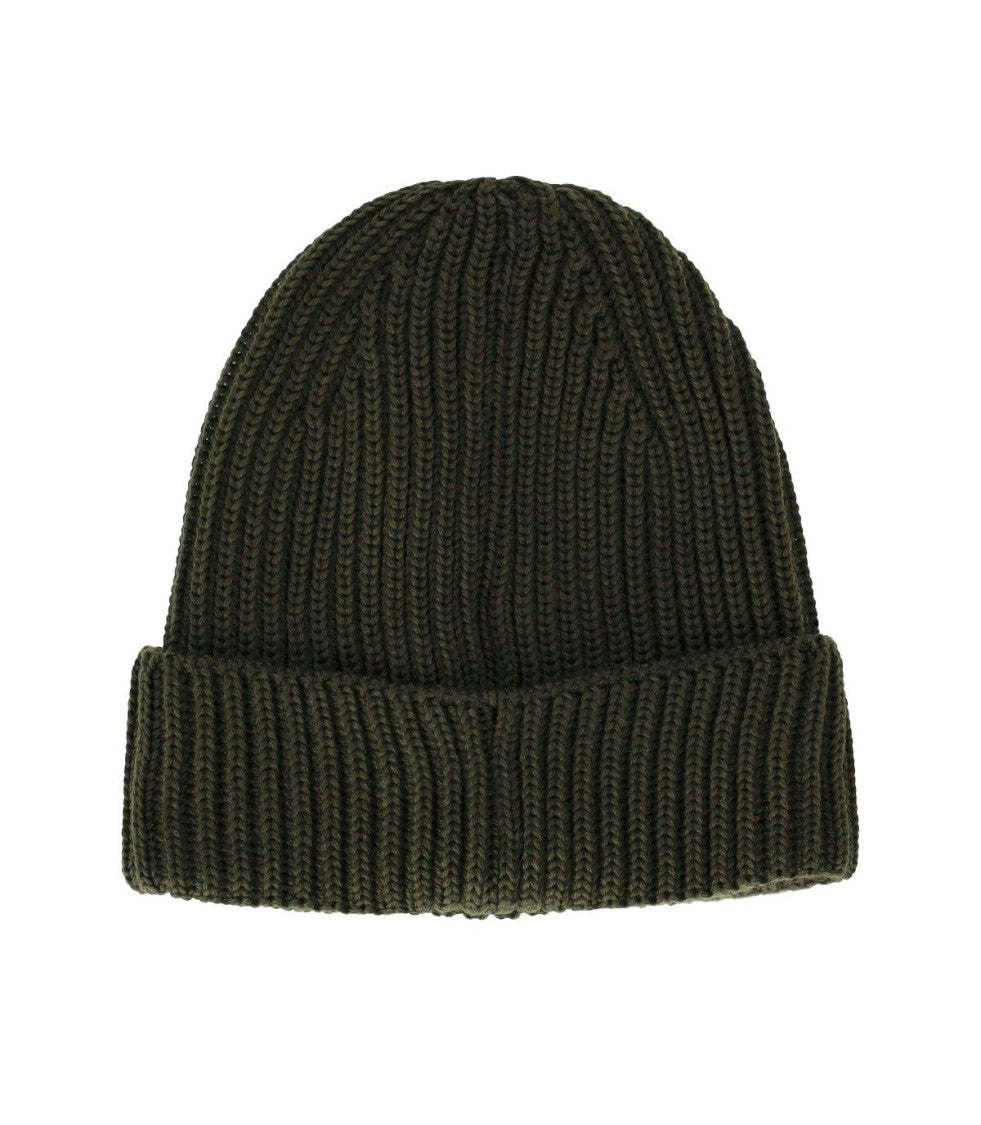 C.P. Company Military Green Ribbed Beanie