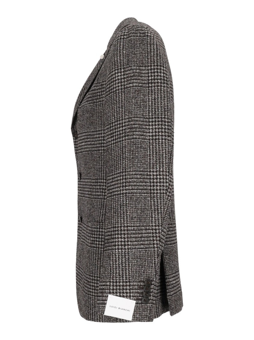 Luigi Bianchi Sartoria Drop 7 Checkered Flap Pocket Blazer