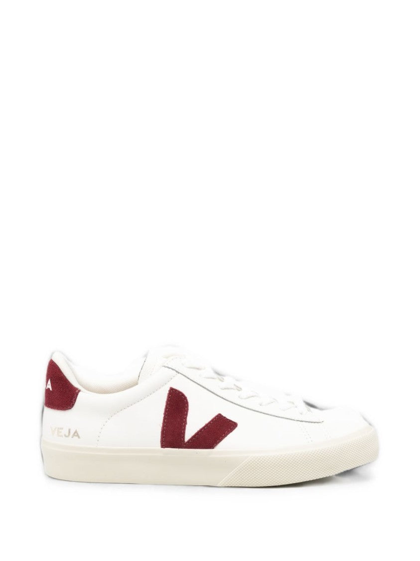 Veja White Low-Top Organic Traced Leather Sneakers