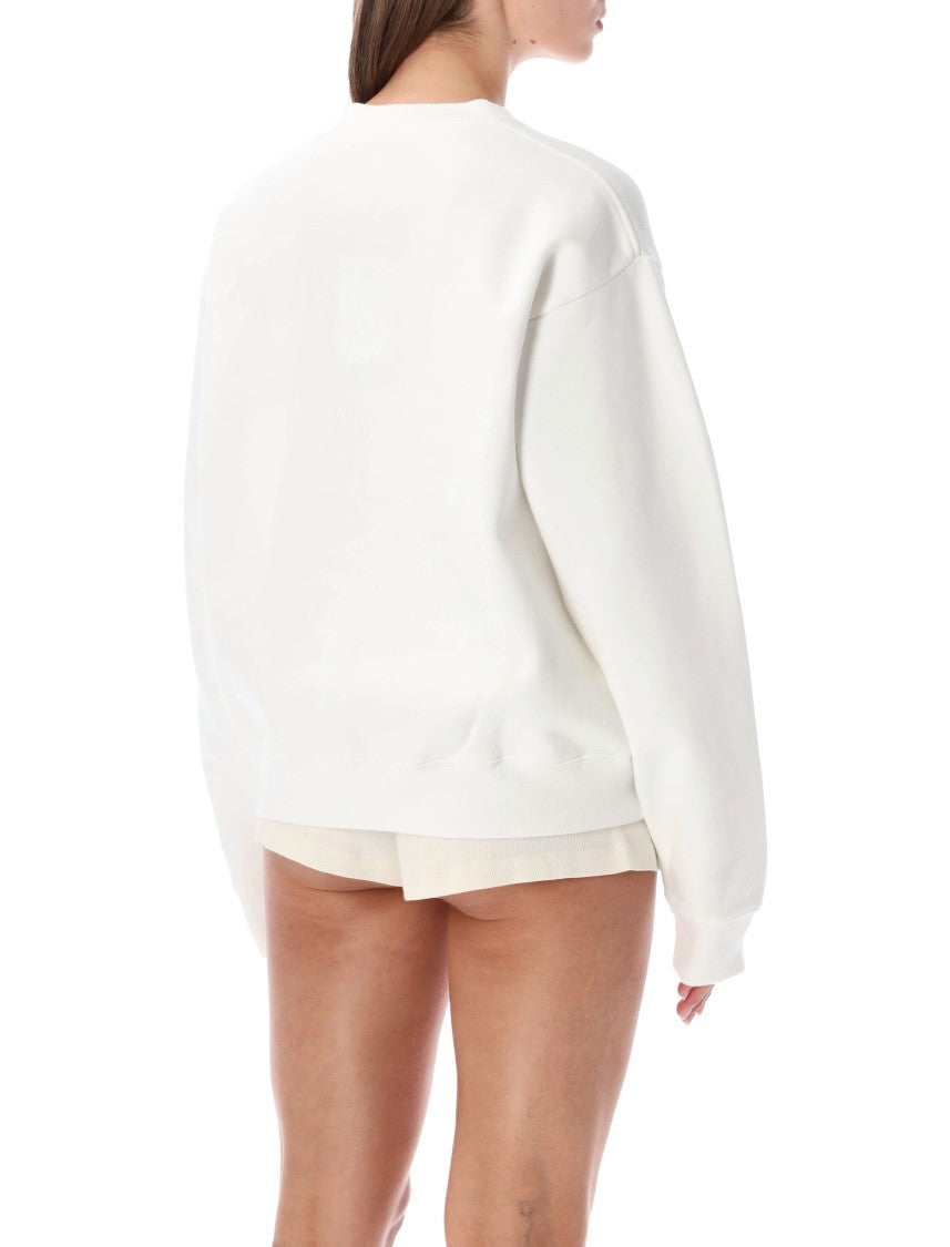 Sporty And Rich J'adore Green Print Crewneck Sweatshirt