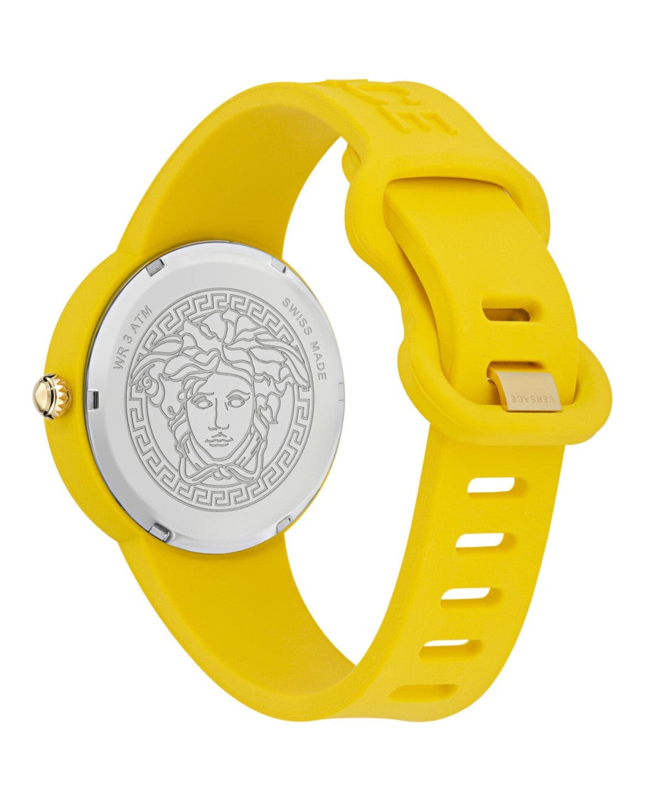 Versace Medusa Pop Silicone Watch With Iconic Greek Key Motif