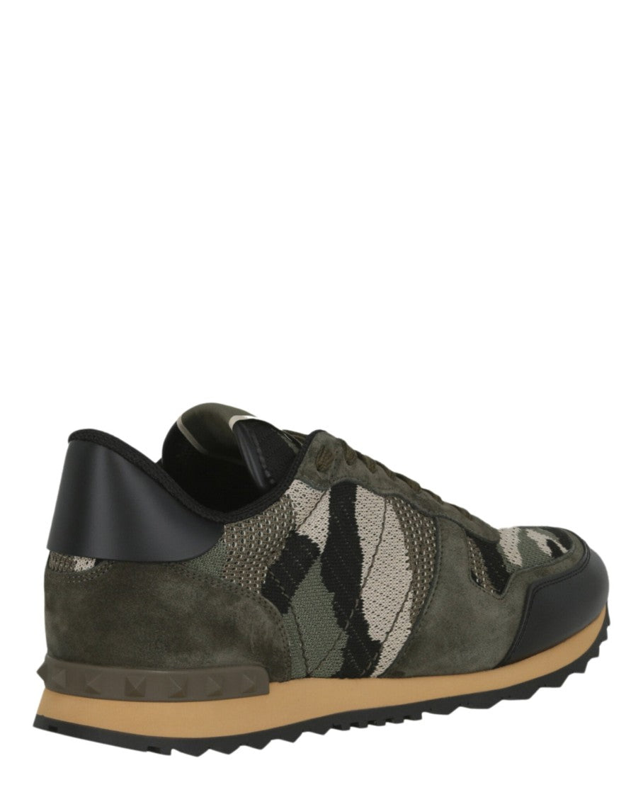 Valentino Garavani Rockrunner Camouflage-Print Sneakers