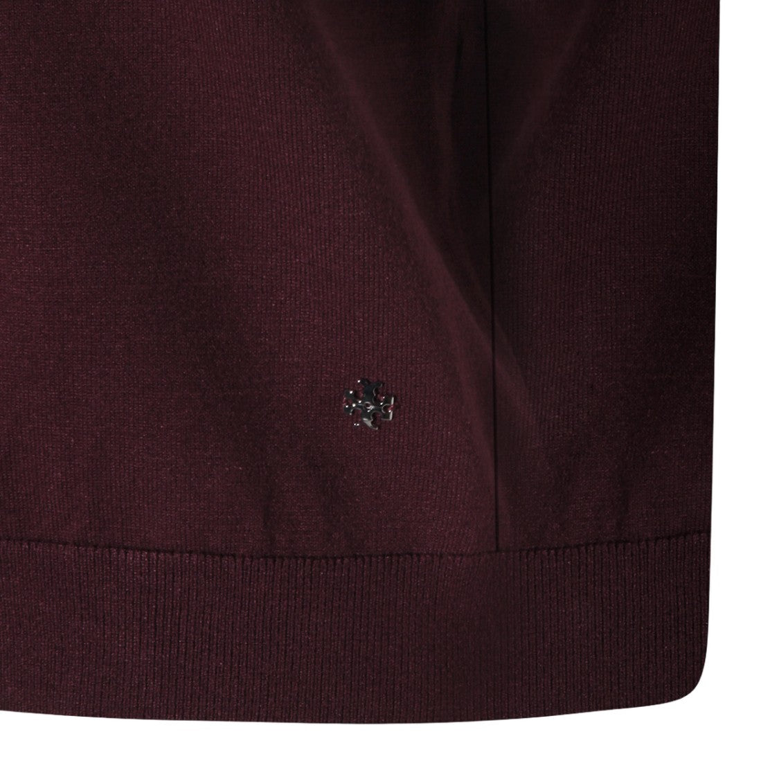 Tory Burch Long-Sleeved Top In Rich Bordeaux Hue