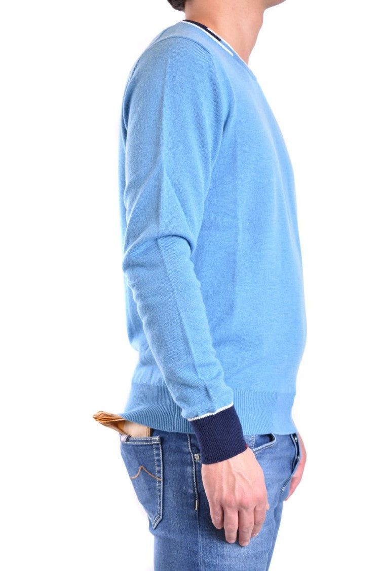 Peuterey Blue Soft Wool Blend Knit Sweater
