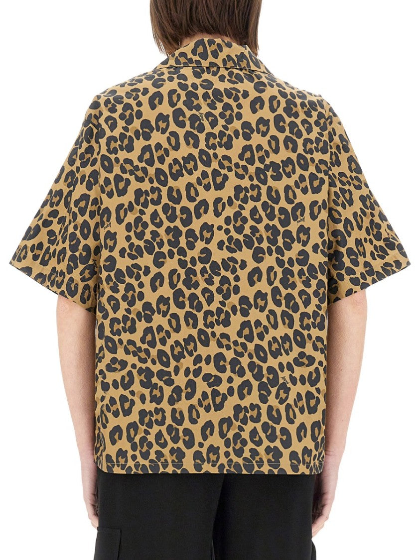 Aspesi Animal Print Short Sleeve Top