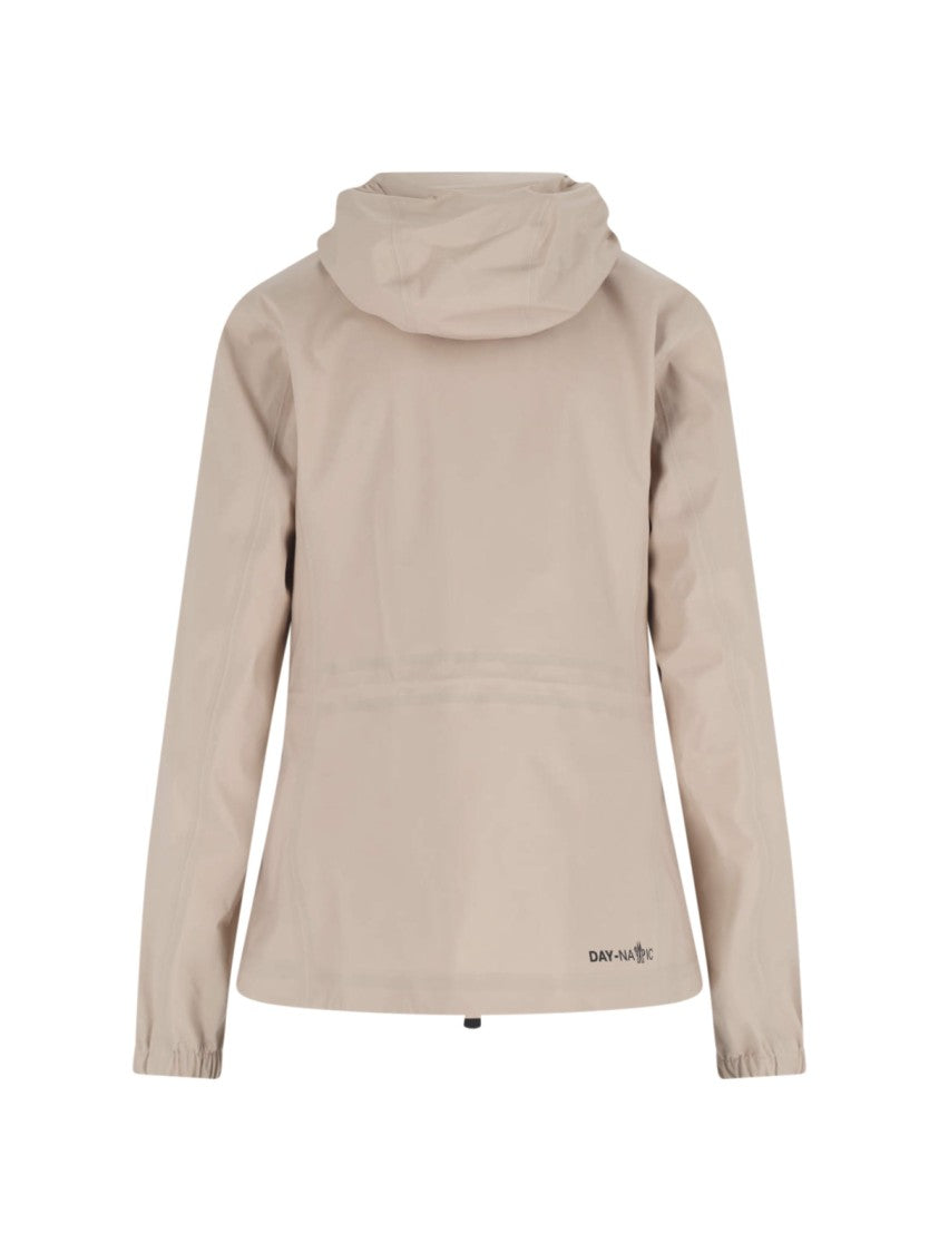 Moncler Grenoble "Valles" Zip Jacket, In Beige Nylon