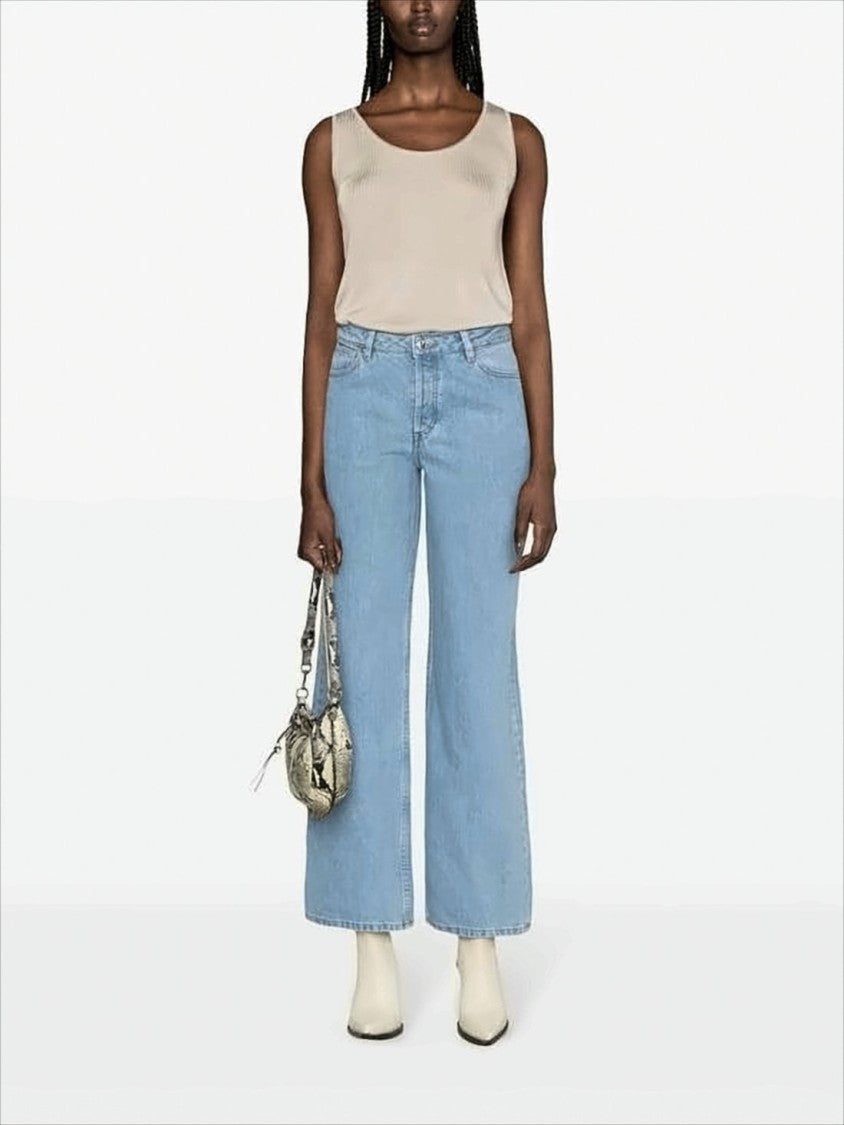A.P.C. Cropped High-Waist Denim Pants With Classic Five-Pocket Design
