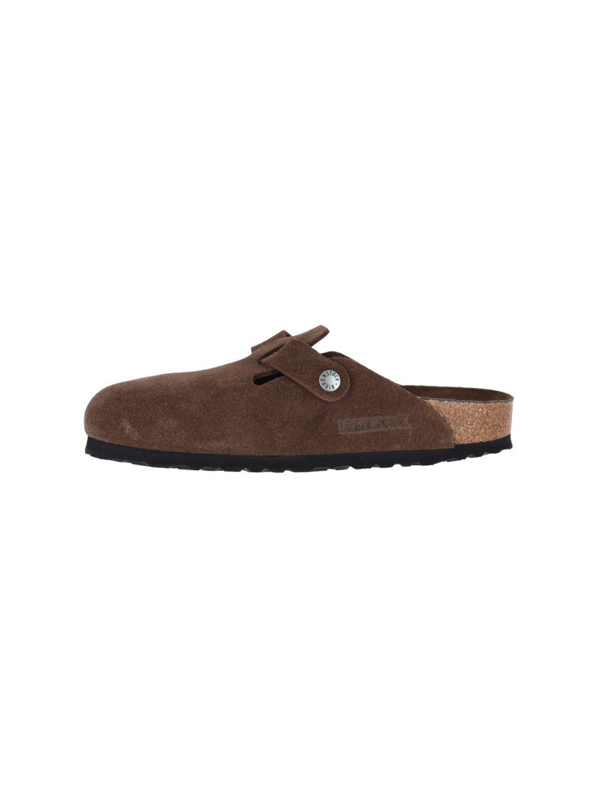 Birkenstock Slip-On Mules With Metal Buckle Detail And Eva Sole